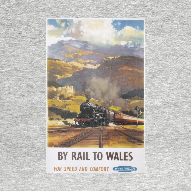 Wales - BR, WR - Vintage Railway Travel Poster - 1960 by BASlade93